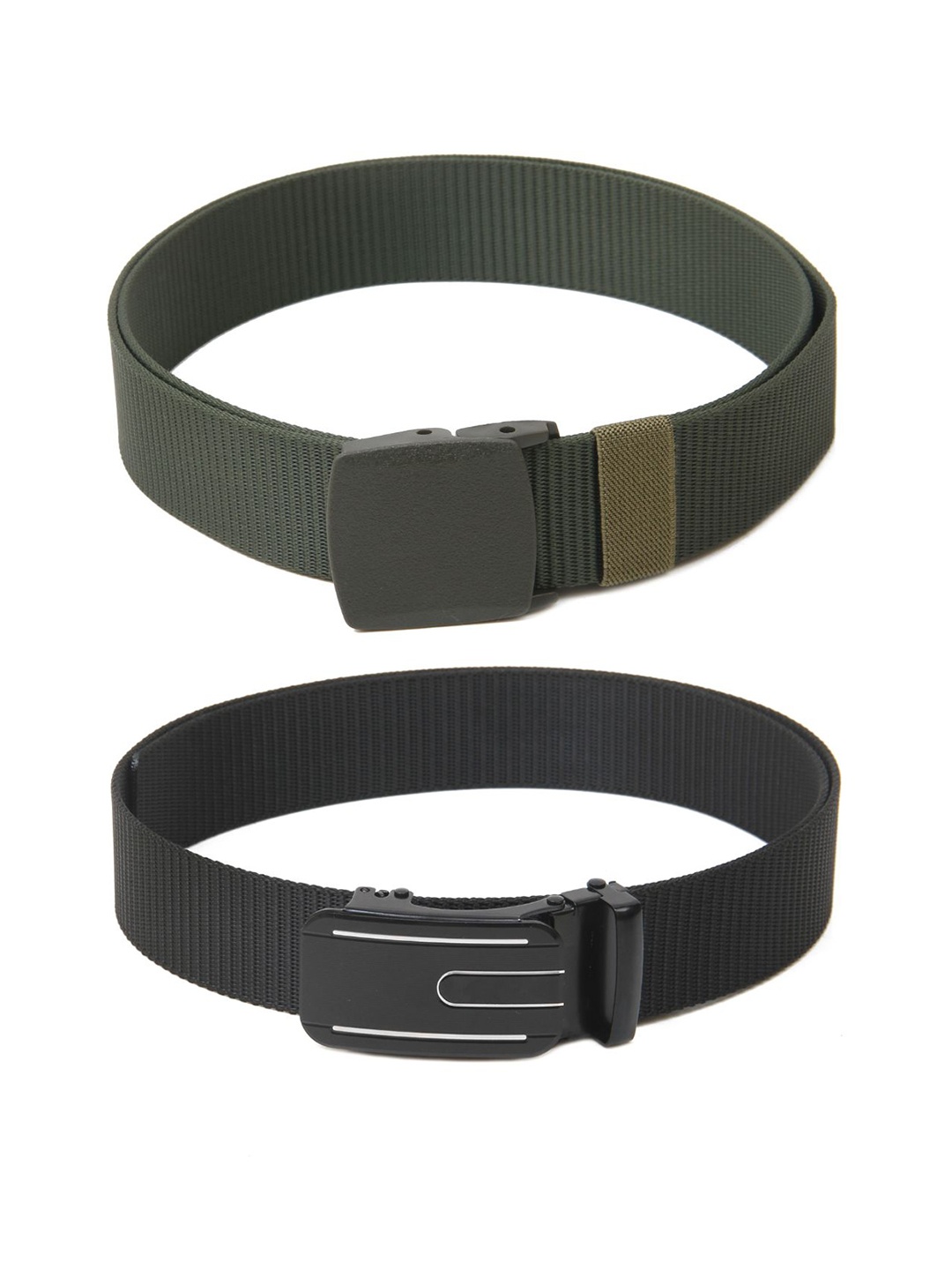 

Calvadoss Boys Set of 2 Textured Belts, Green