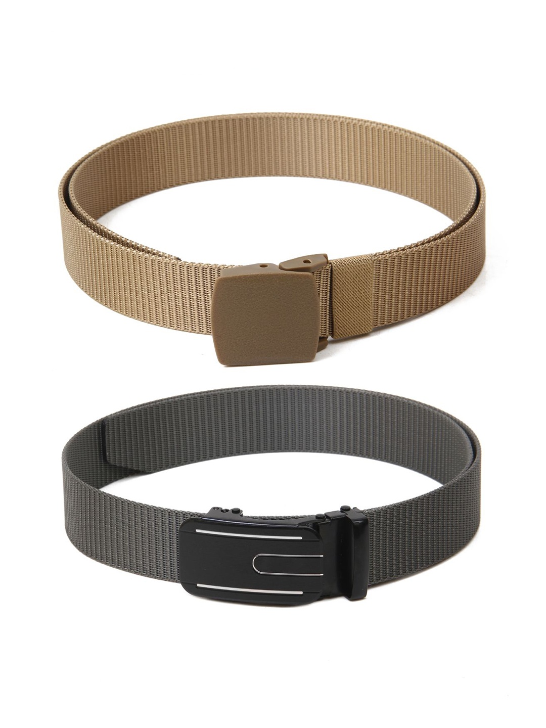 

Calvadoss Boys Set Of 2 Textured Wide Belt, Beige