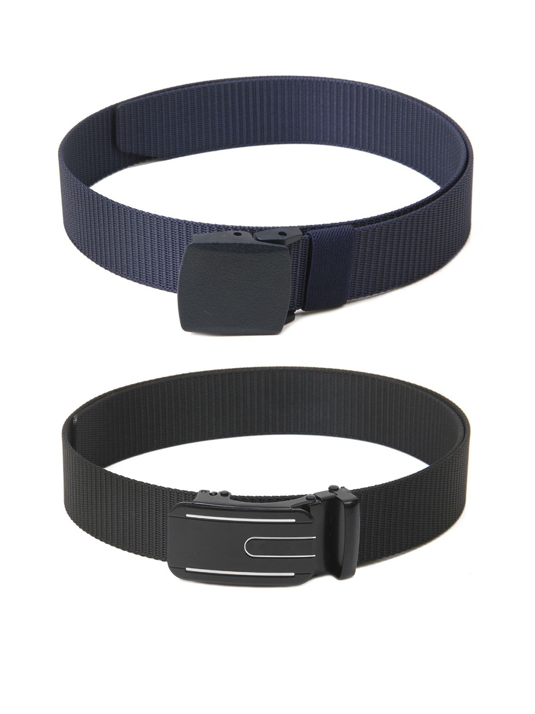

Calvadoss Boys Set Of 2 Textured Belts, Navy blue