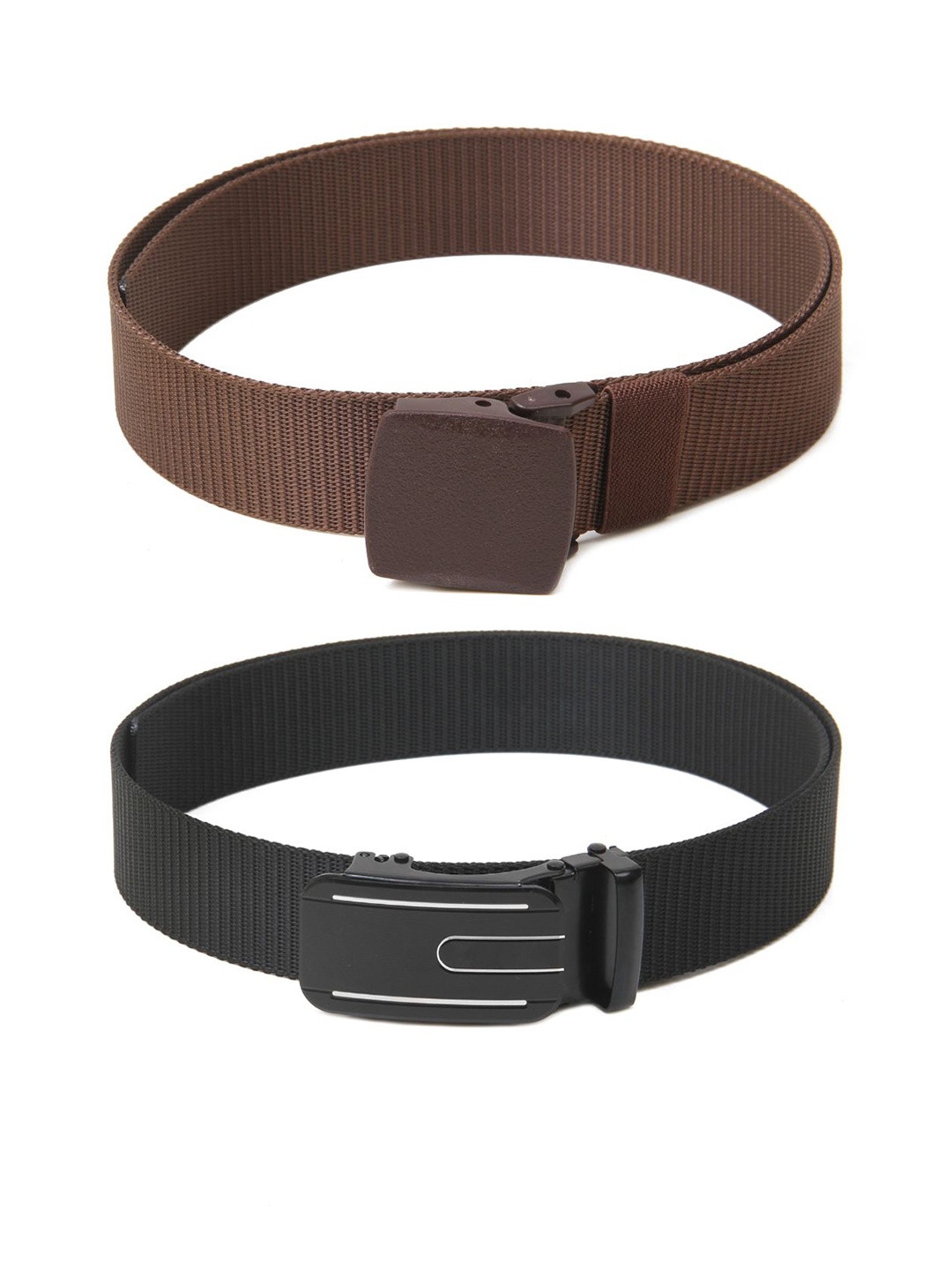 

Calvadoss Boys Set Of 2 Textured Canvas Belts, Brown