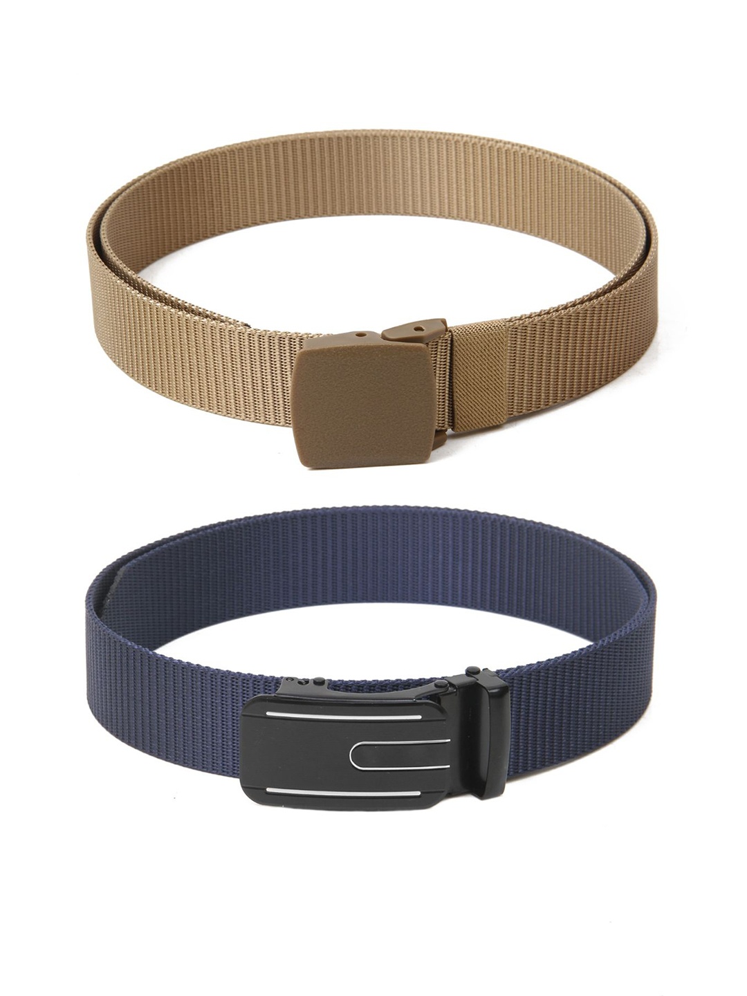

Calvadoss Boys Set Of 2 Textured Belts, Beige