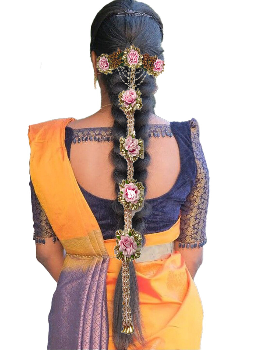 

VAGHBHATT Floral Hair Accessory Set, Gold