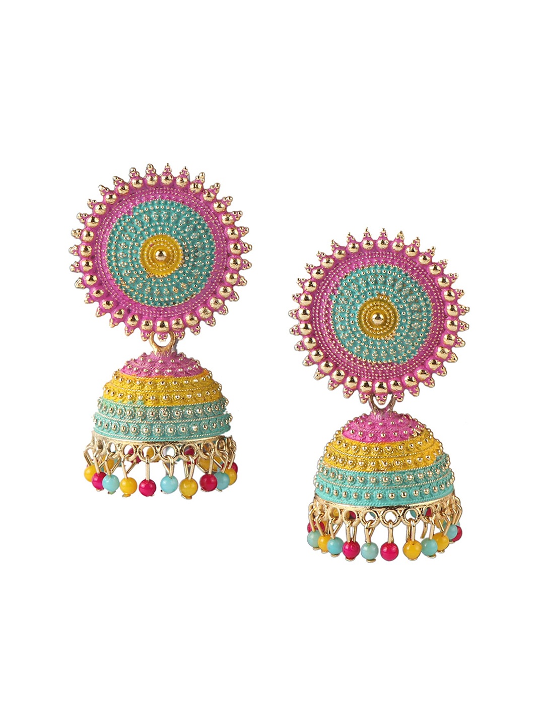 

Keviv Gold-Plated Dome Shaped Jhumkas