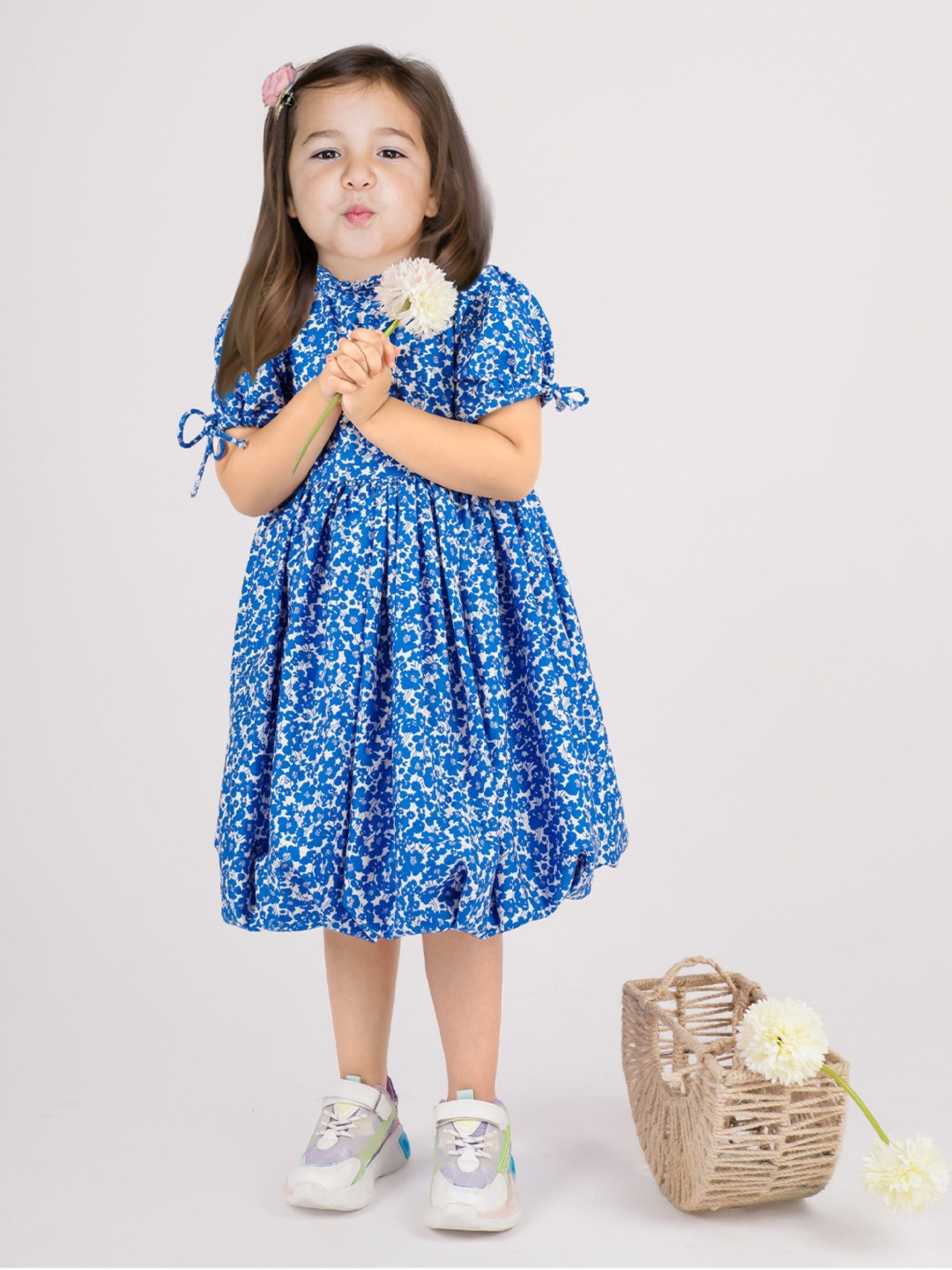 

Safehugs Print A-Line Dress, Blue