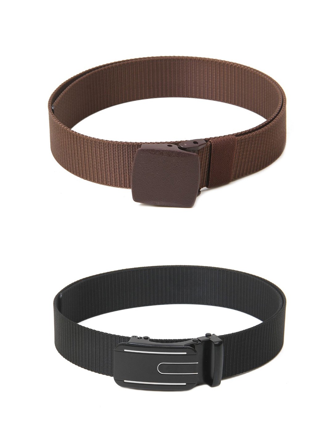 

Calvadoss Men Set Of 2 Textured Belts, Brown