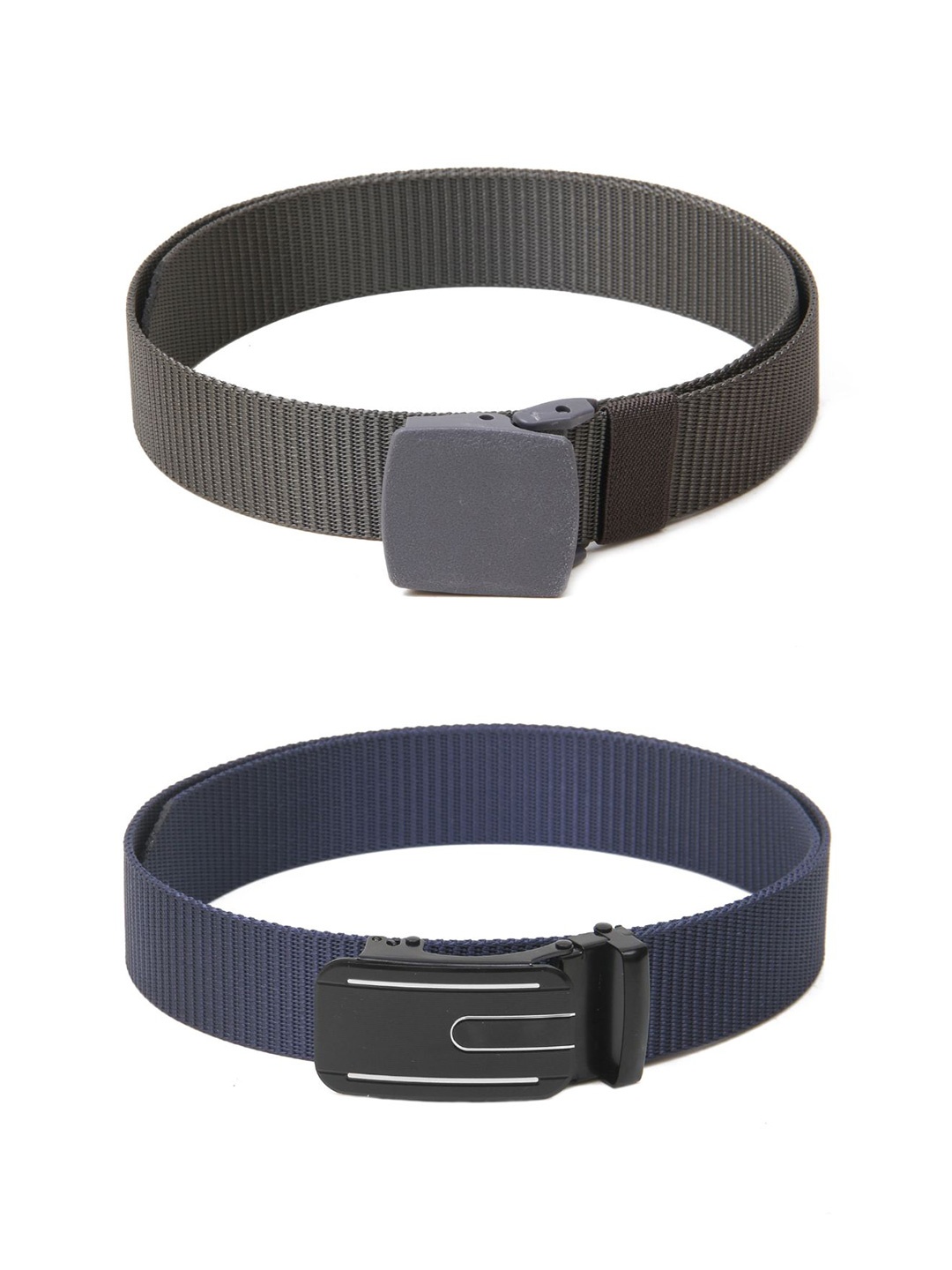 

Calvadoss Men Set of 2 Textured Belt, Grey