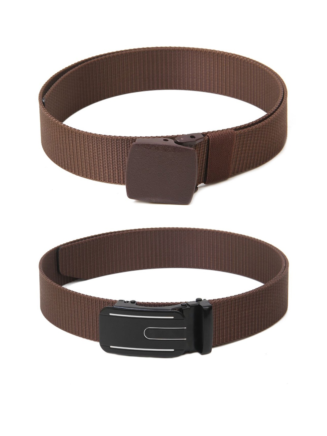 

Calvadoss Men Set of 2 Textured Belt, Brown