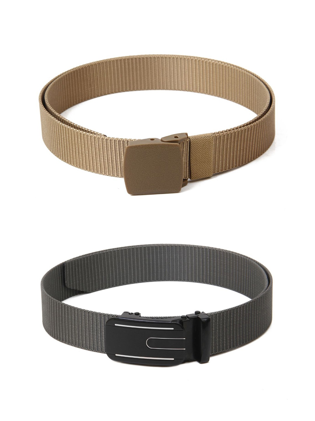

Calvadoss Men Set of 2 Textured Belt, Beige
