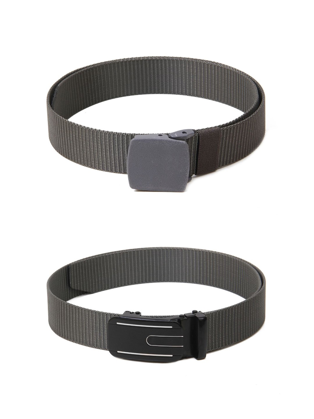 

Calvadoss Boys Set Of 2 Textured Belt, Grey