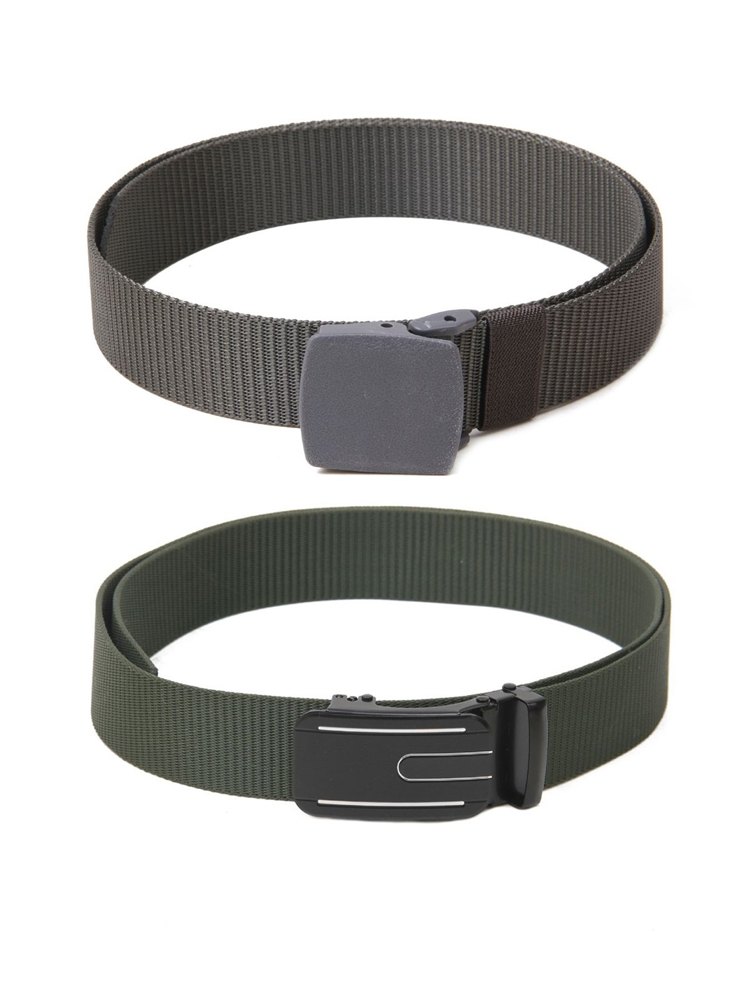 

Calvadoss Girls Set of 2 Textured Belts, Grey