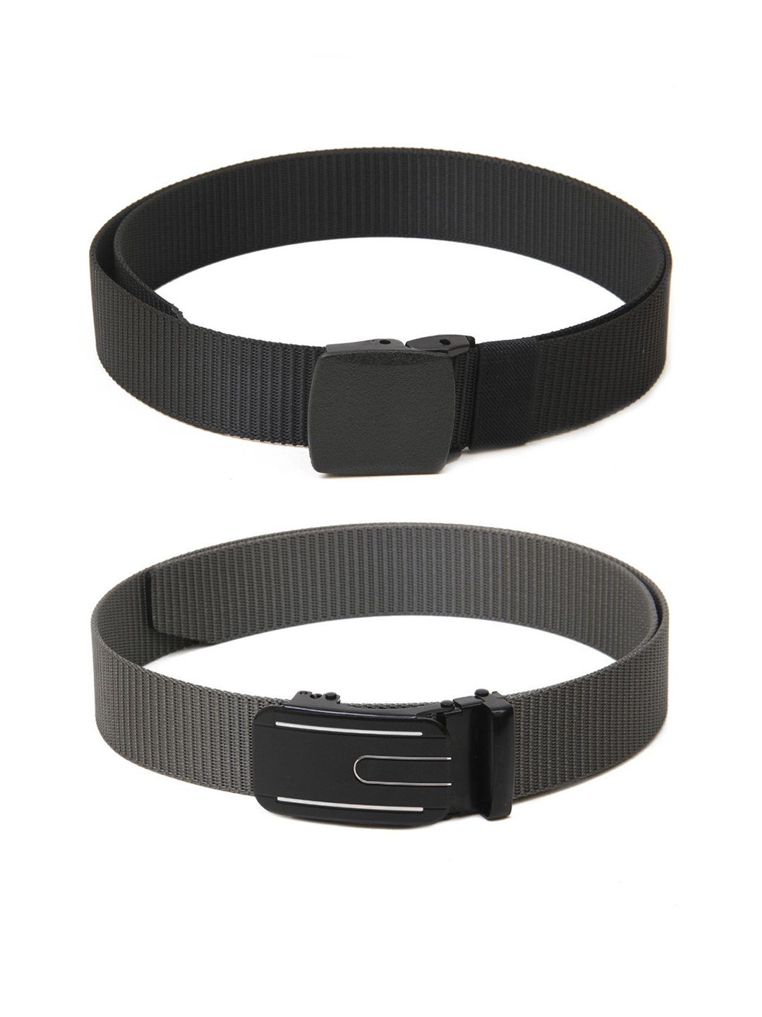 

Calvadoss Girls Set Of 2 Textured Belts, Black