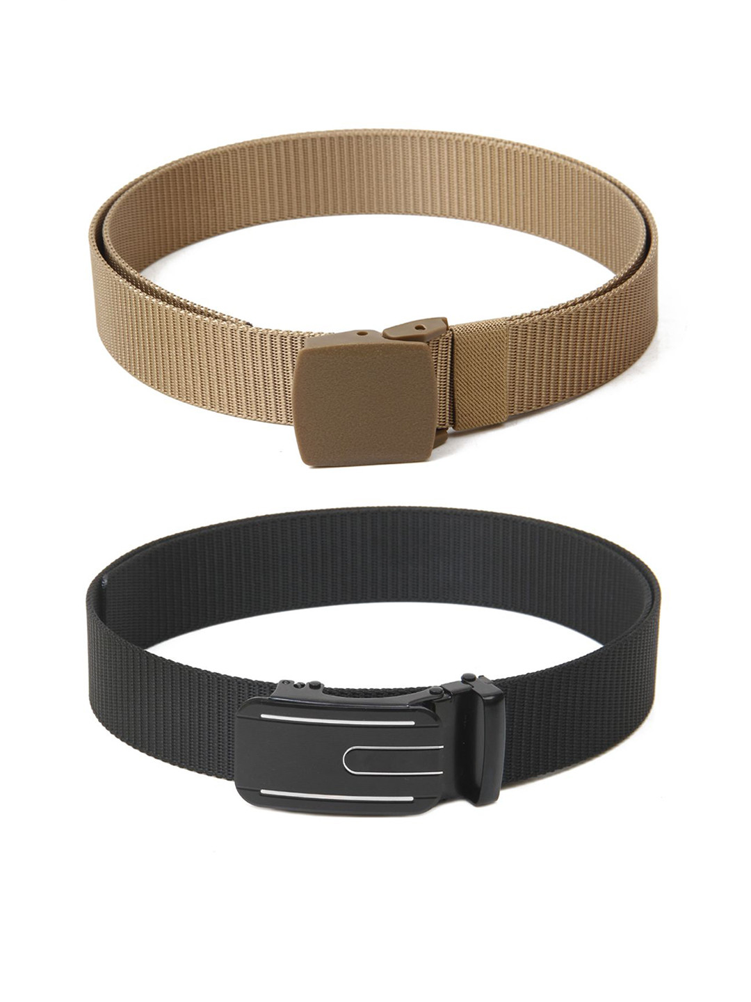 

Calvadoss Girls Set of 2 Textured Belts, Beige