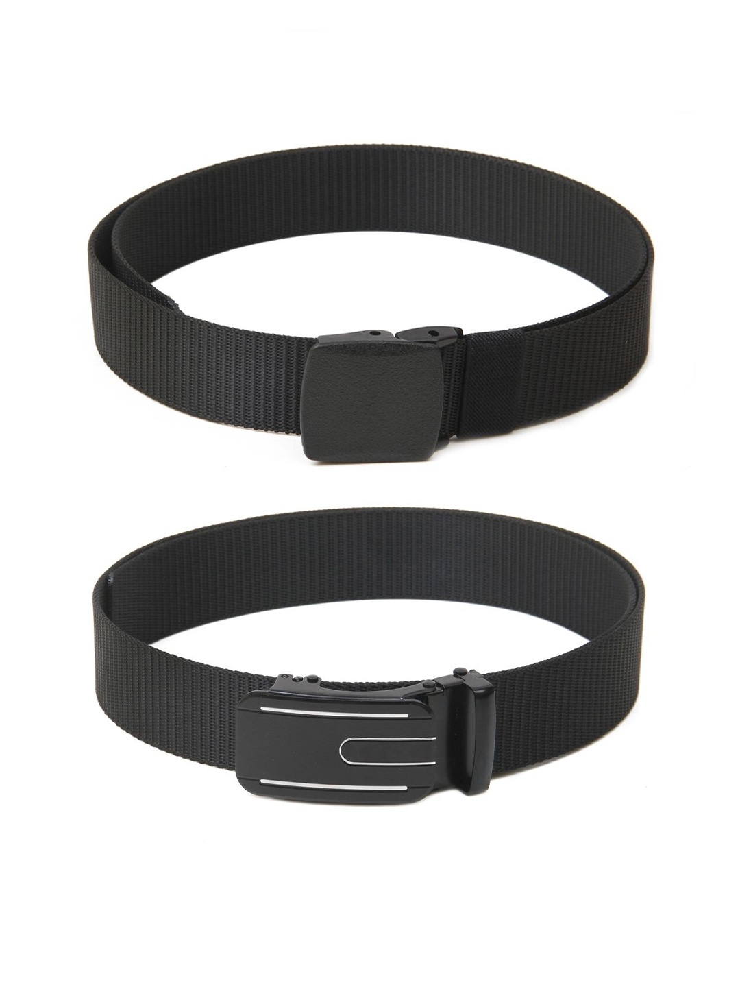 

Calvadoss Girls Set Of 2 Textured Belt, Black