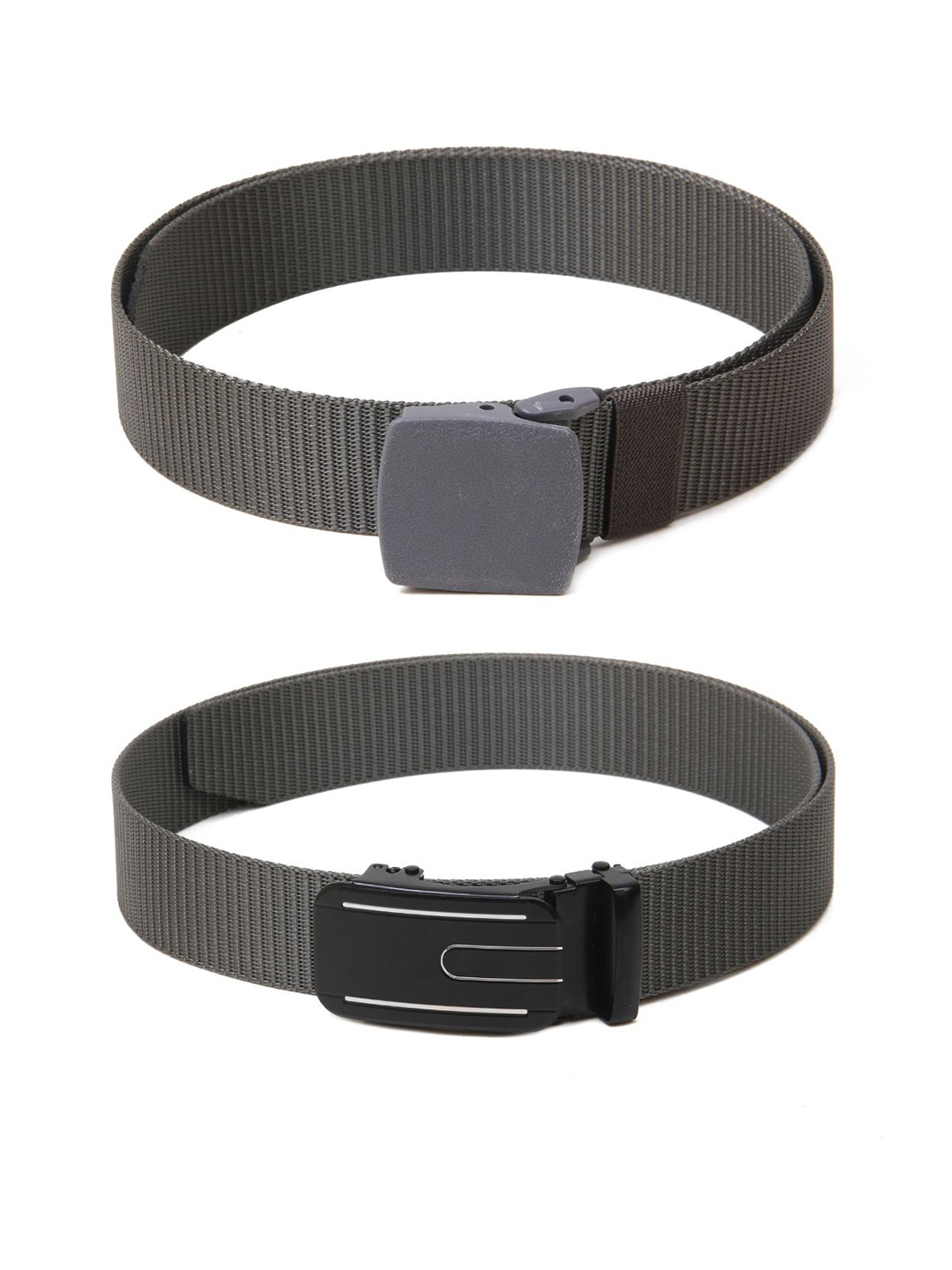 

Calvadoss Girls Set of 2 Textured Belts, Grey