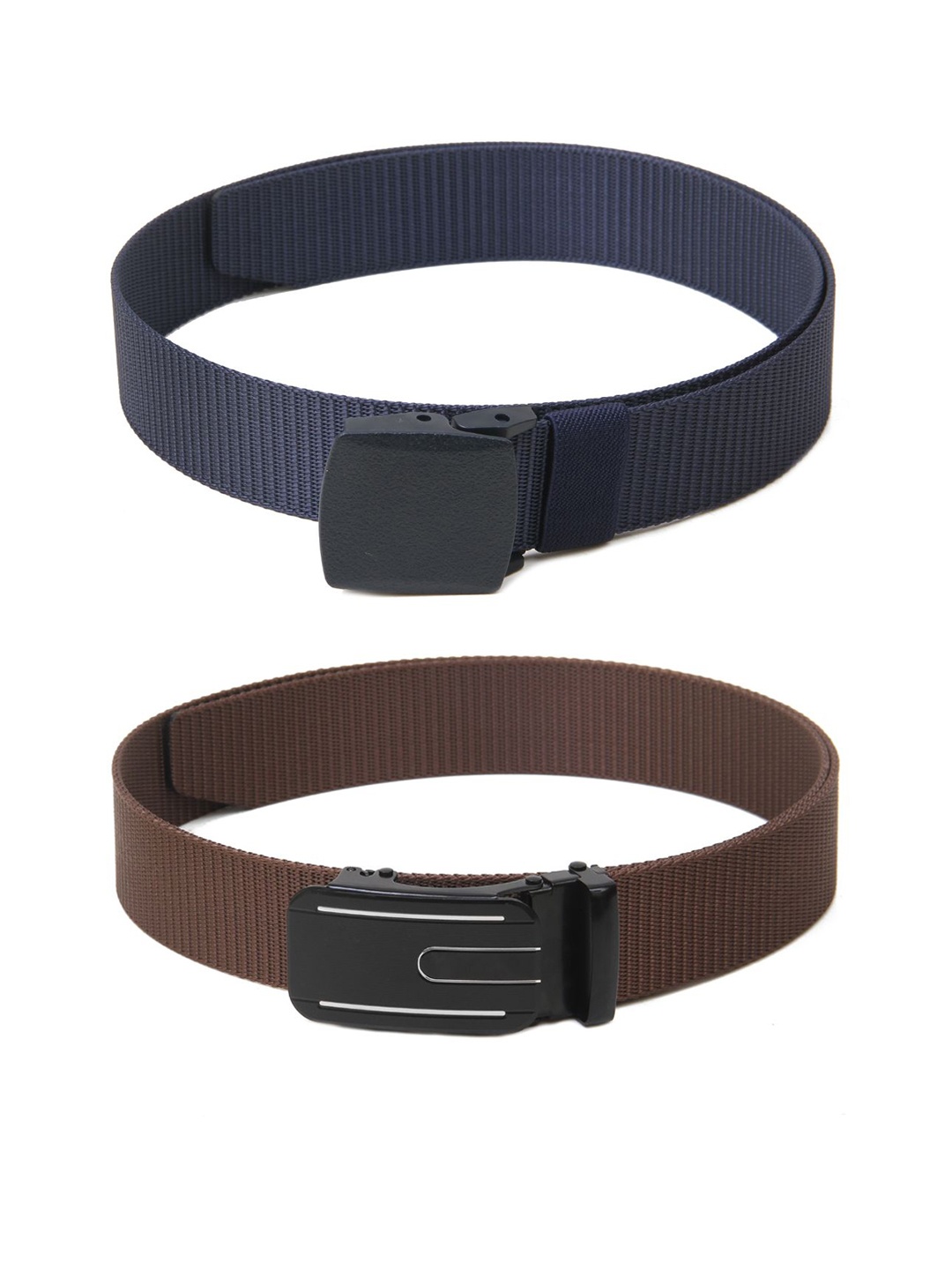 

Calvadoss Girls Set Of 2 Textured Canvas Belt, Navy blue