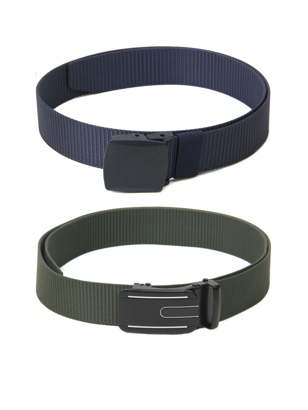 

Calvadoss Girls Set of 2 Textured Belts, Navy blue