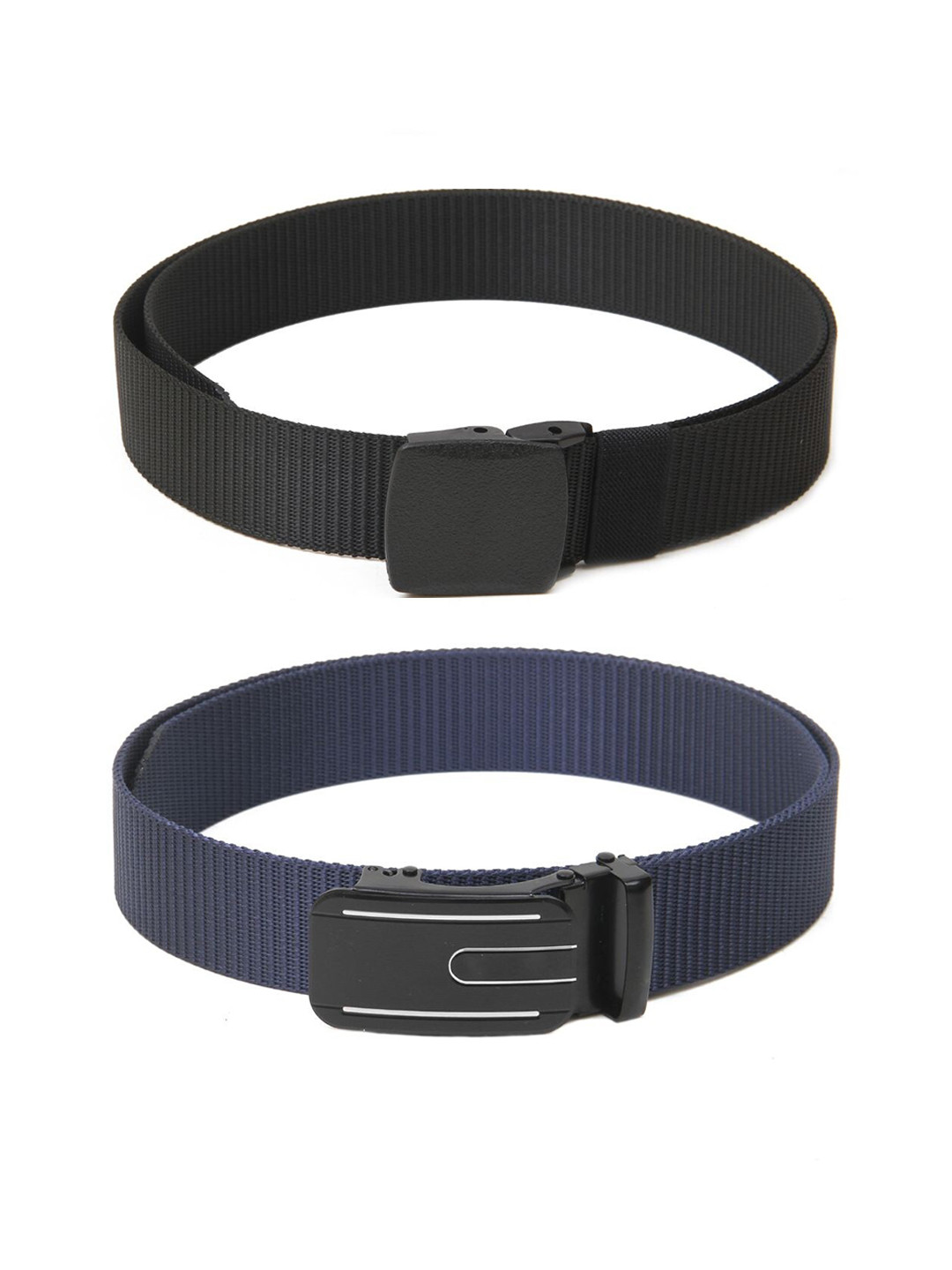 

Calvadoss Girls Set Of 2 Textured Belt, Black