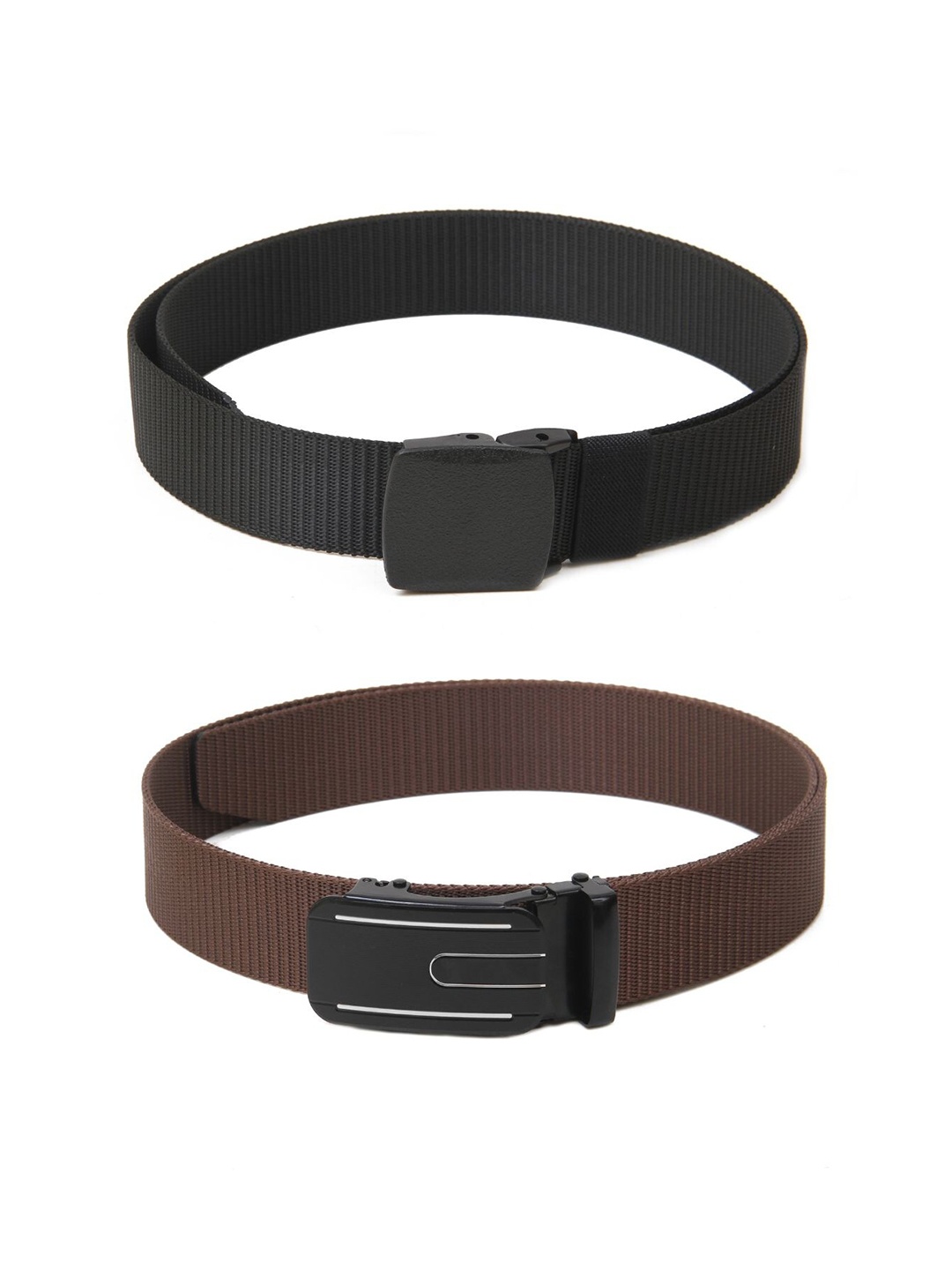 

Calvadoss Girls Set Of 2 Textured Belts, Grey