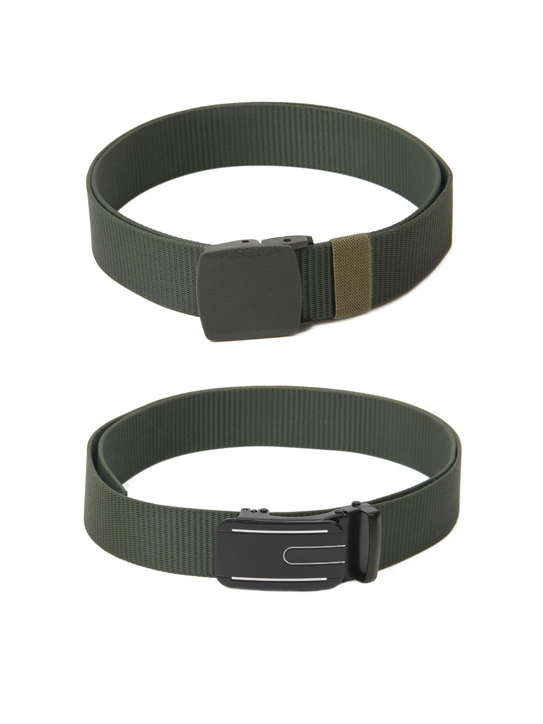 

Calvadoss Girls Set Of 2 Textured Wide Belt, Green