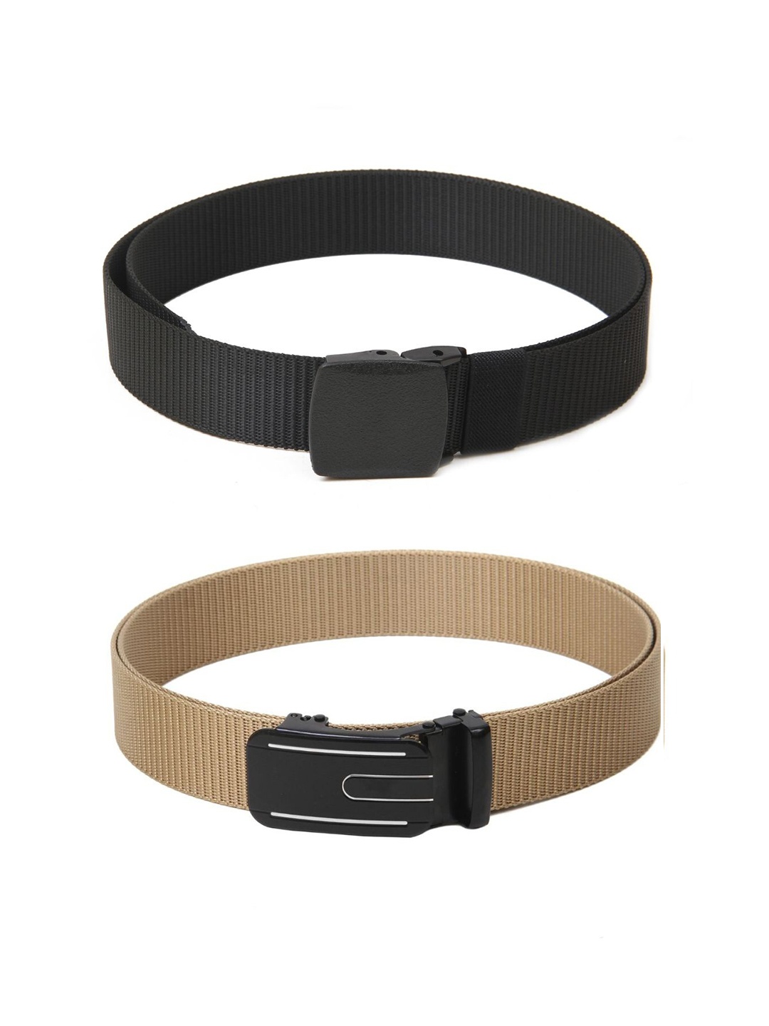 

Calvadoss Girls Set Of 2 Textured Wide Belt, Grey