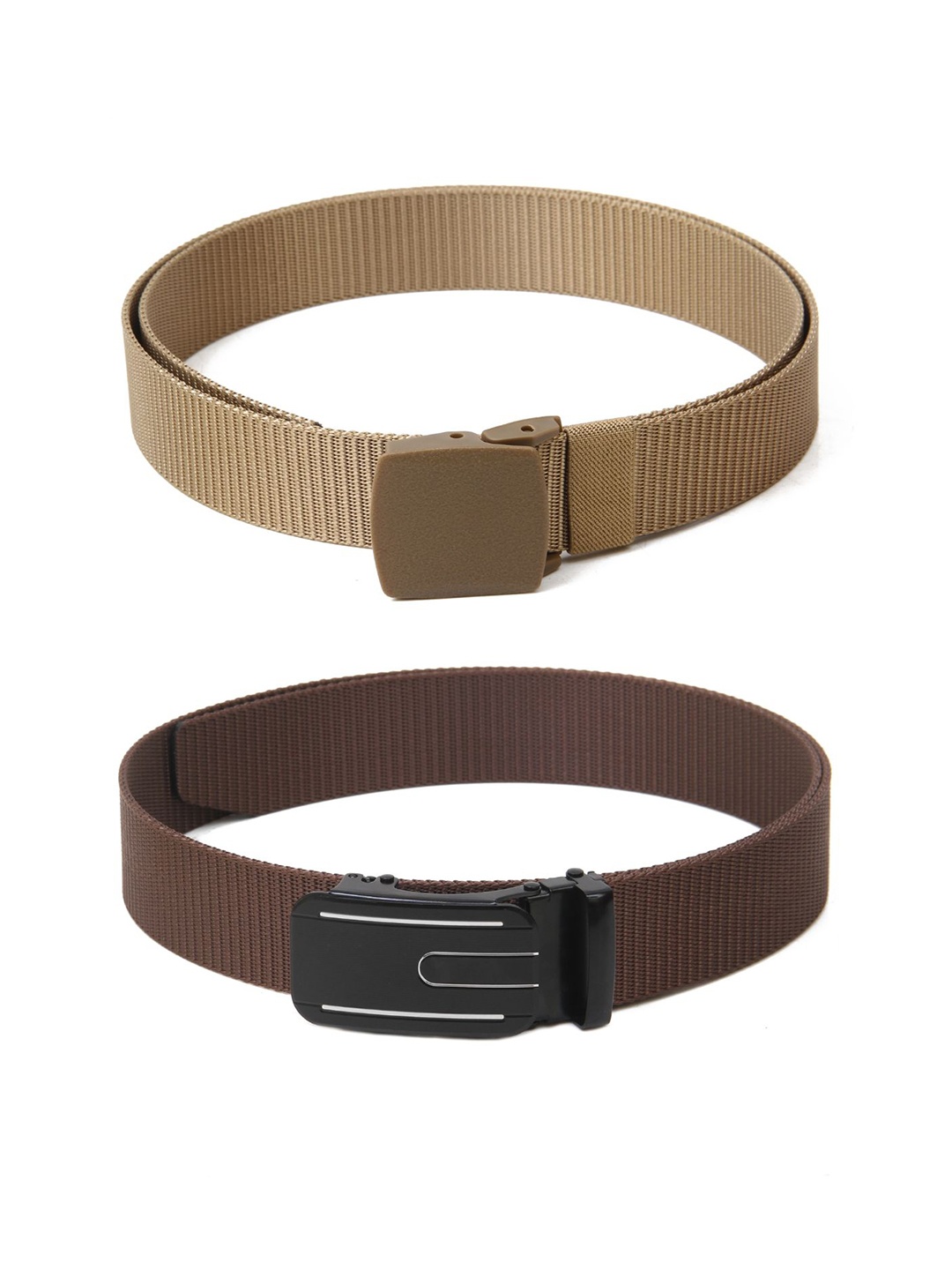 

Calvadoss Girls Set Of 2 Textured Canvas Belt, Beige