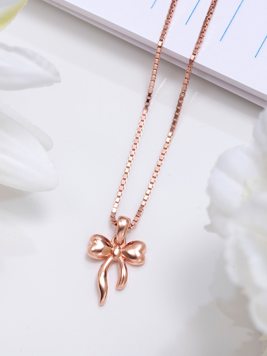 

Zavya 925 Pure Sterling Silver Rose Gold-Plated Contemporary Pendants with Chains