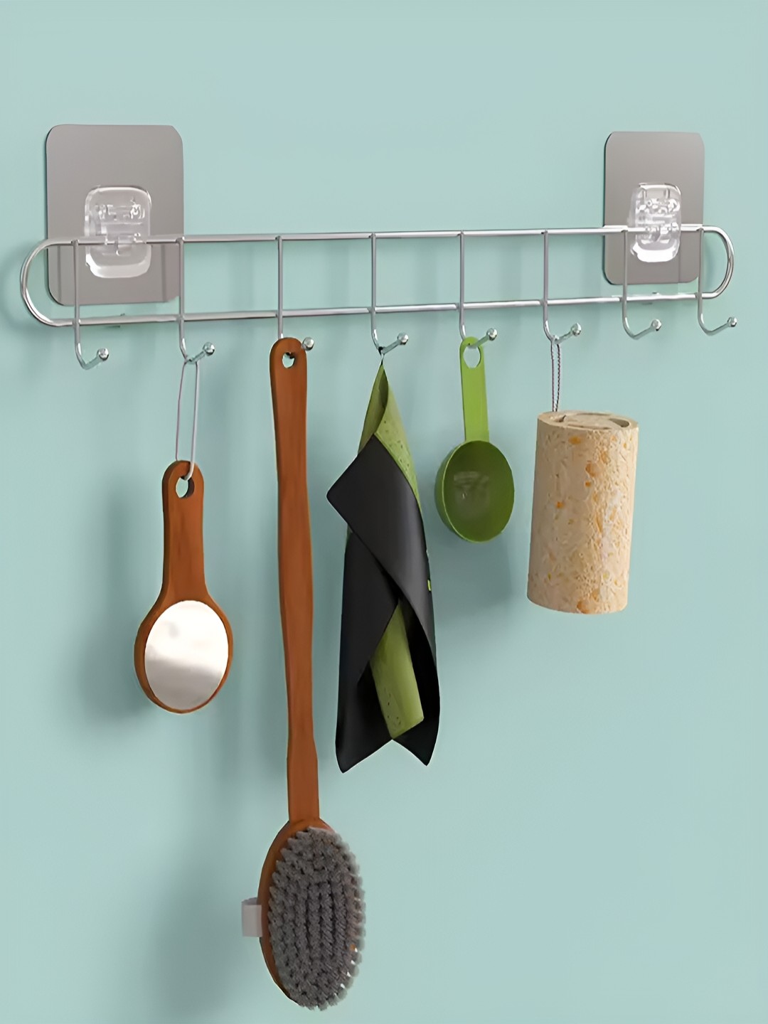 

Kuber Industries Stainless Steel Hooks, Silver
