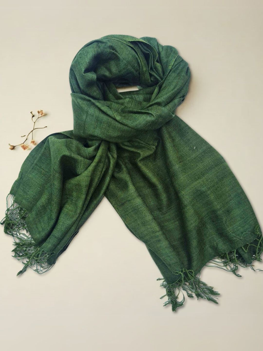 

Peepul Tree Pure Silk Dupatta, Green
