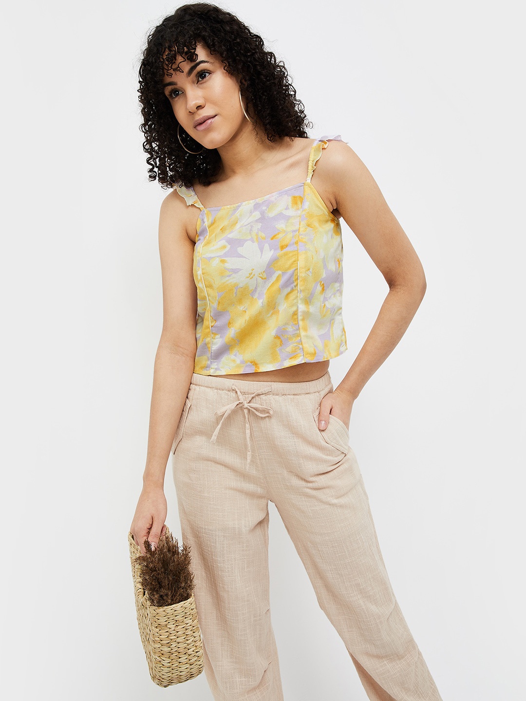 

Ginger by Lifestyle Floral Print Crop Top, Multi