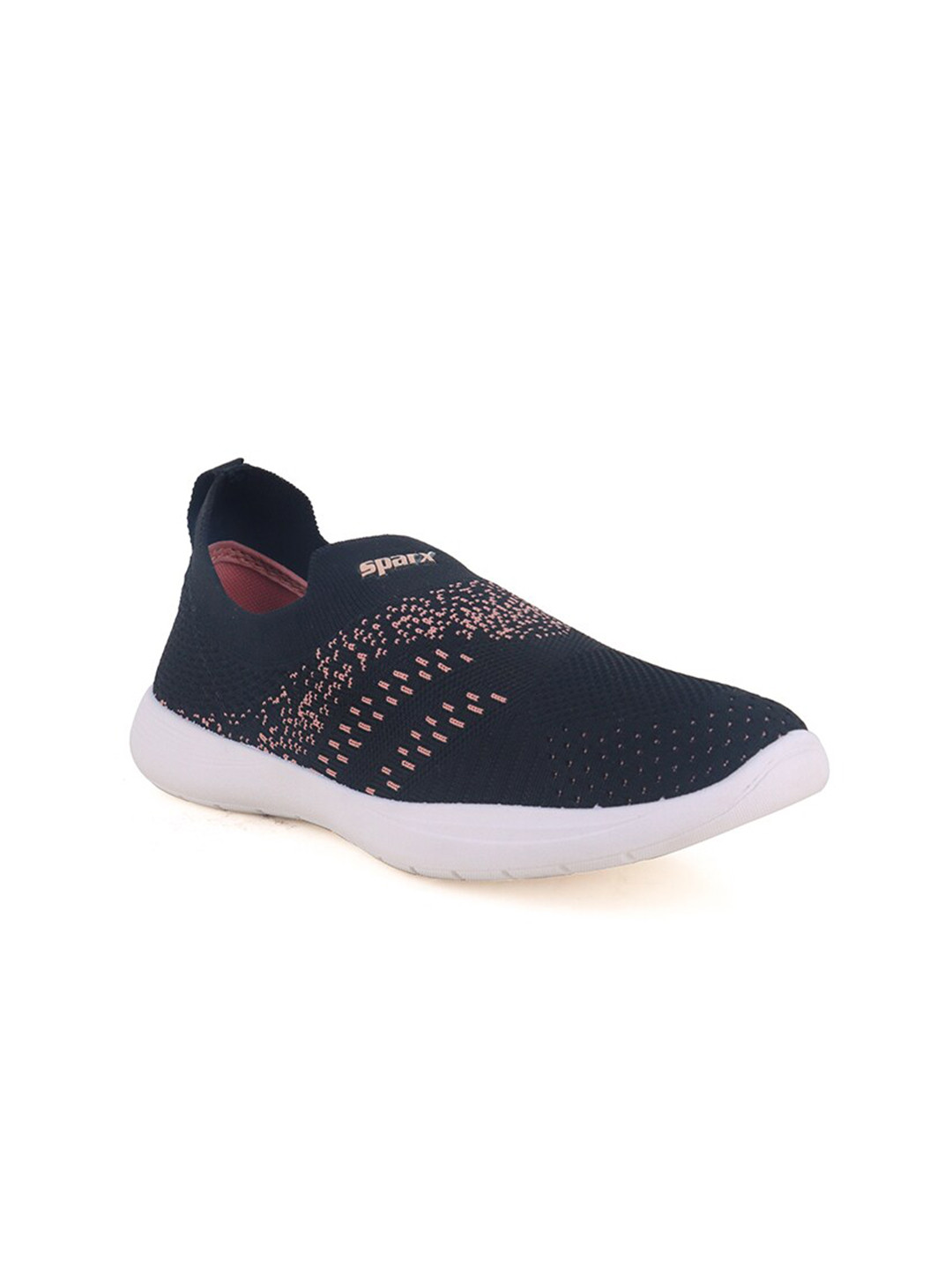 

Sparx Women Textured Contrast Sole Slip-On Shoes, Black