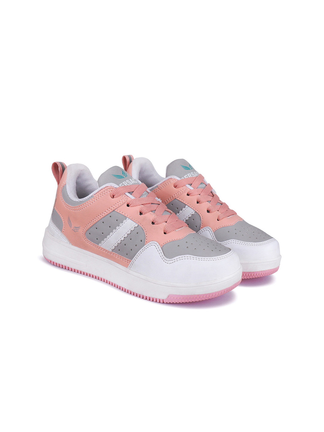 

BERSACHE Women Colourblocked Round Toe Canvas Sneakers, Grey