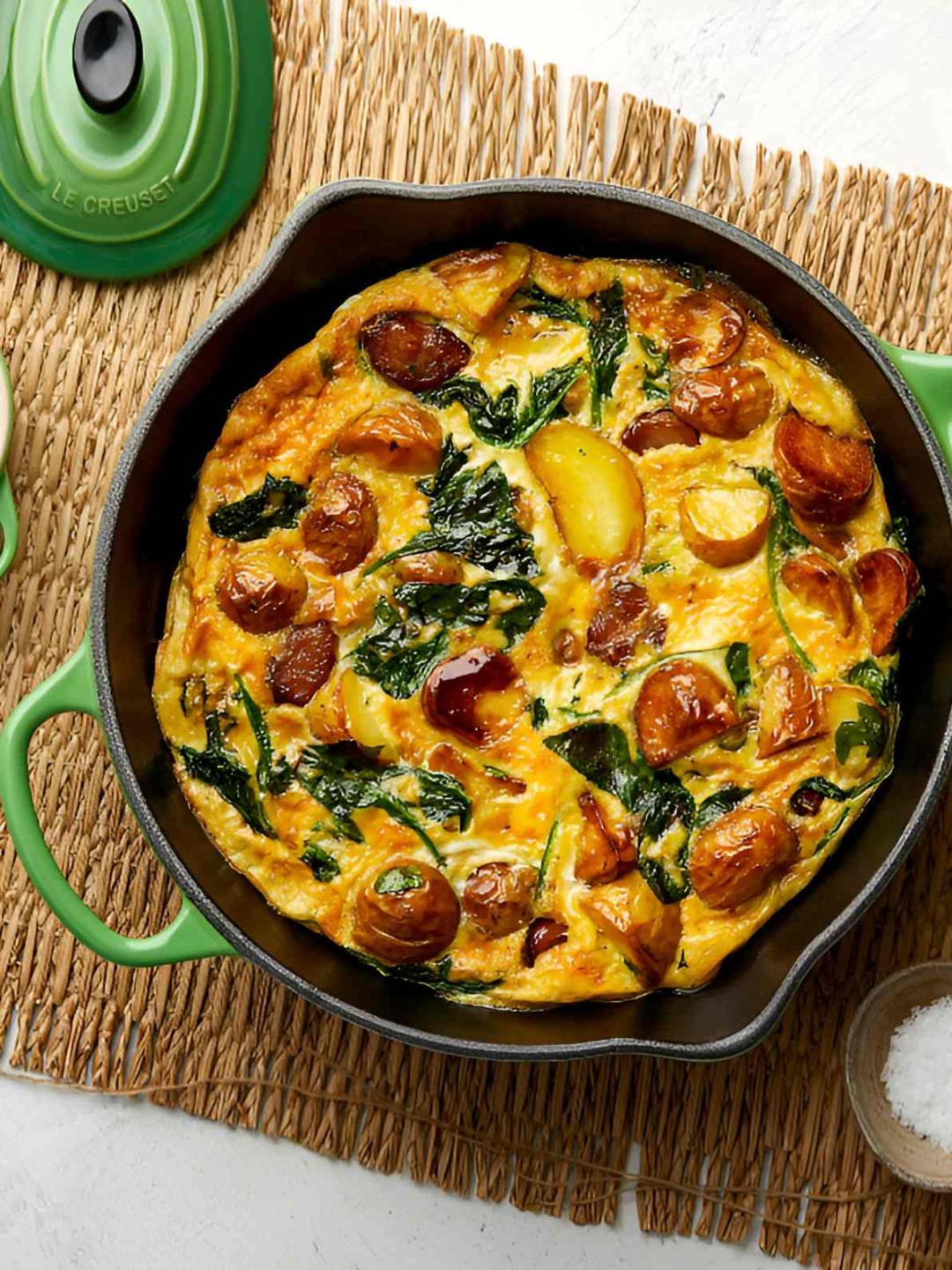 

LE CREUSET Evo Green & Black Cast Iron Deep Skillet Pan