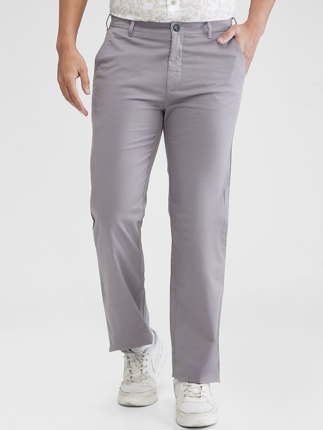 

ColorPlus Men Cotton Trouser, Grey