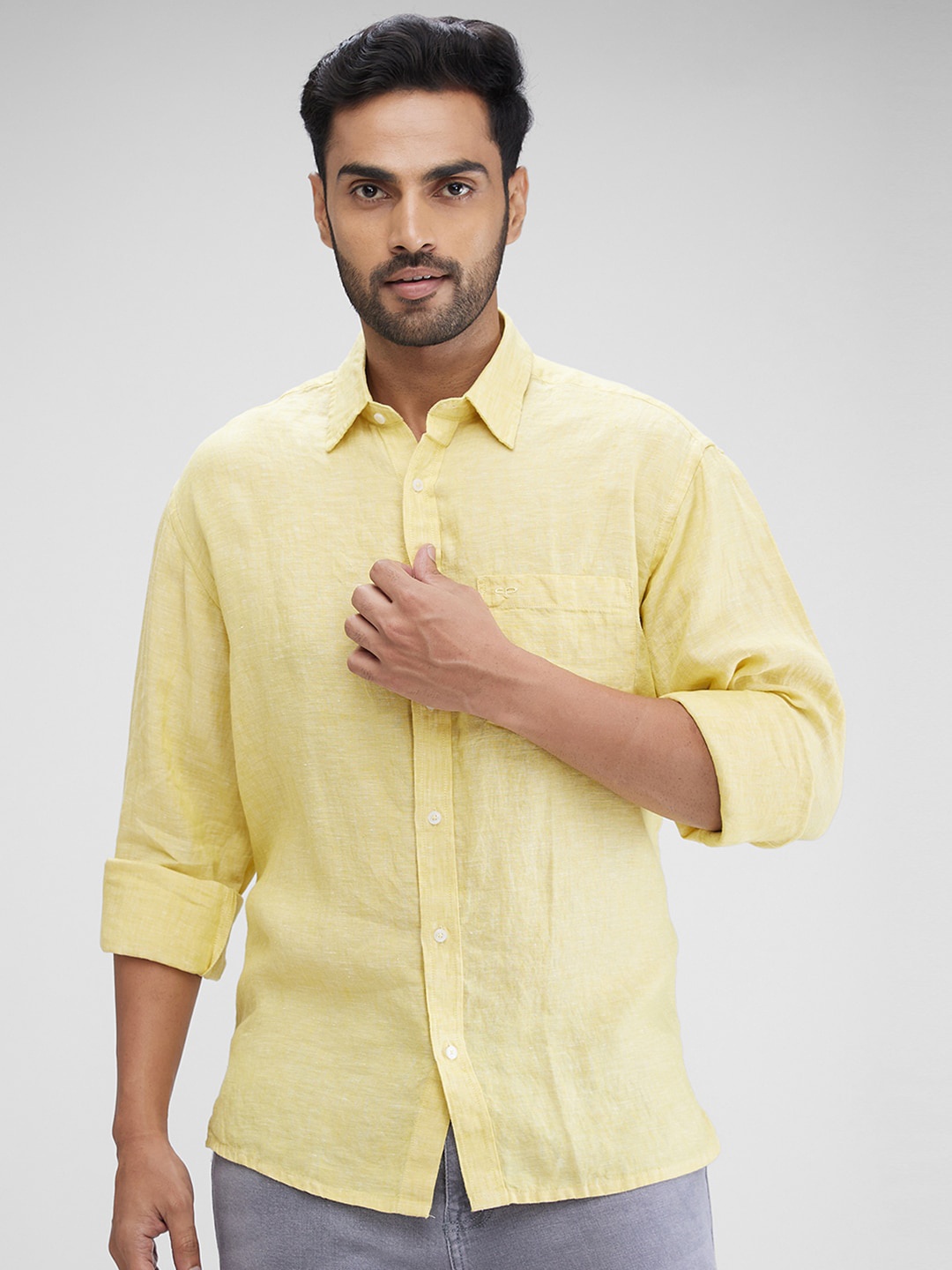

ColorPlus Linen Casual Shirt, Yellow