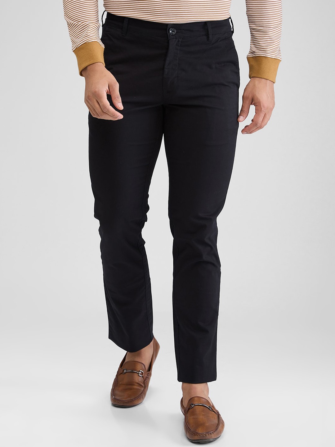 

ColorPlus Men Slim Fit Cotton Chino Trouser, Black
