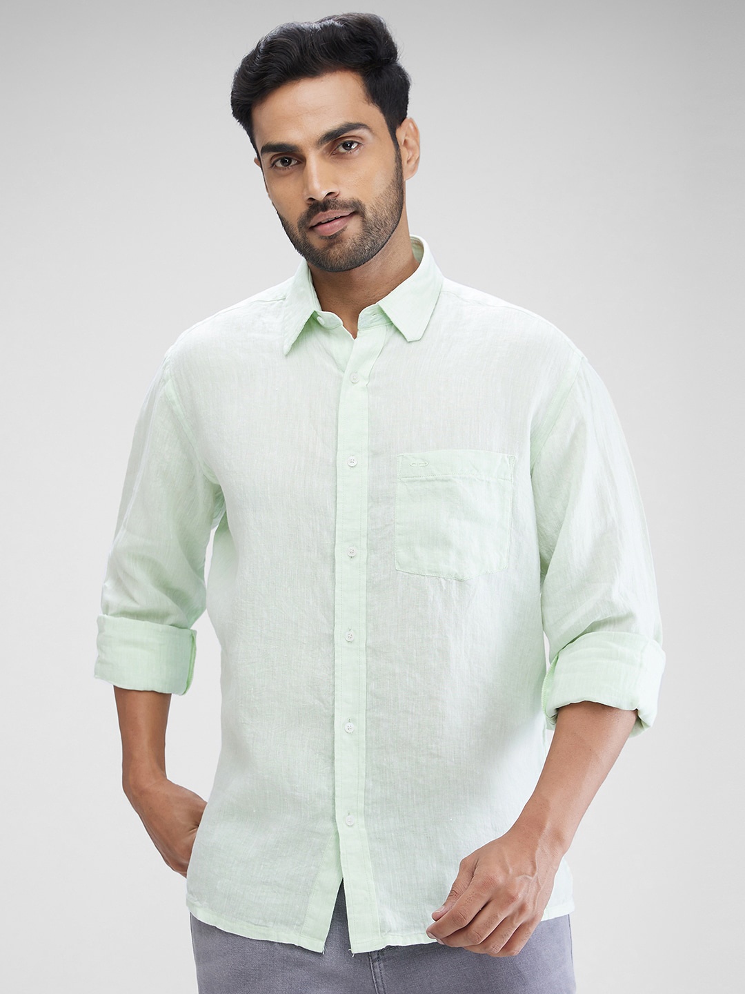

ColorPlus Linen Casual Shirt, Green