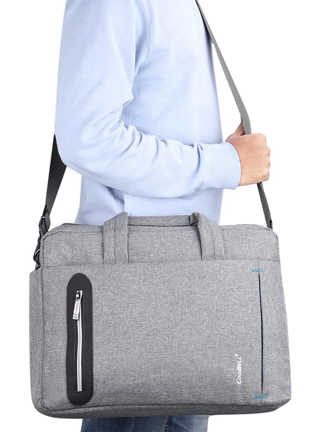 

THE CLOWNFISH Unisex Lightweight Laptop Bag, Grey