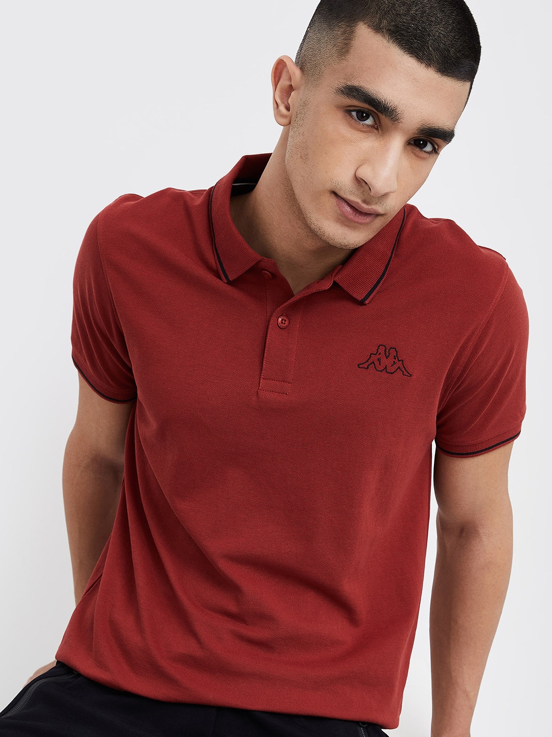 

Kappa Men Polo Collar Tshirt, Rust