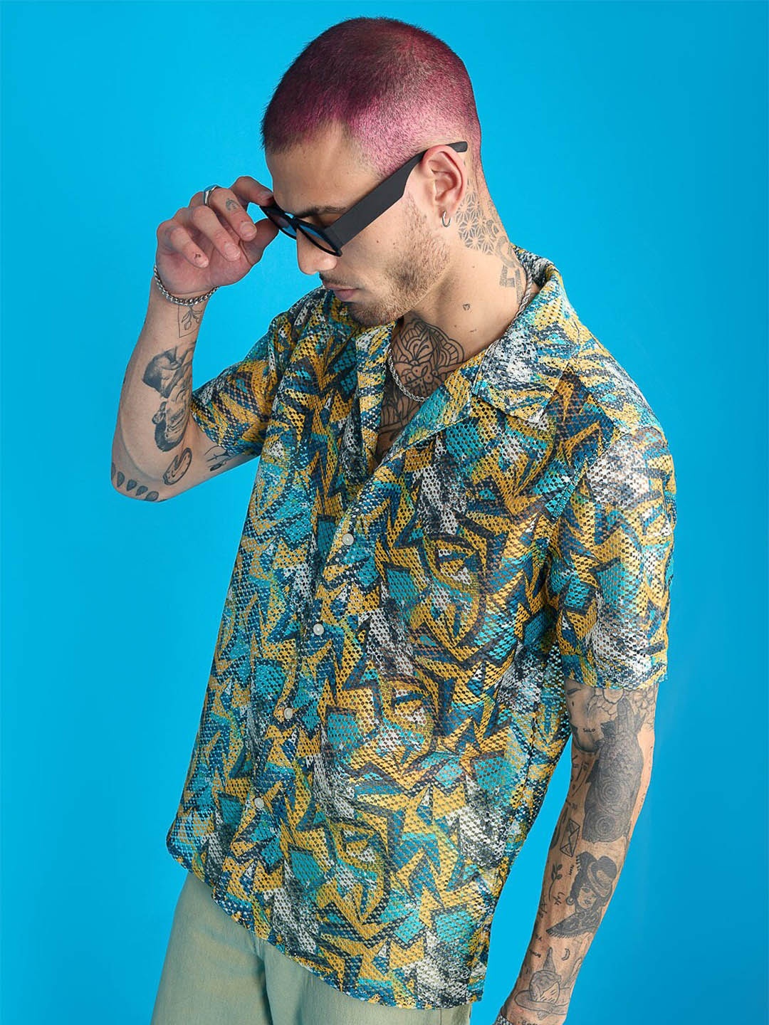 

FREAKINS Floral Printed Casual Shirt, Green
