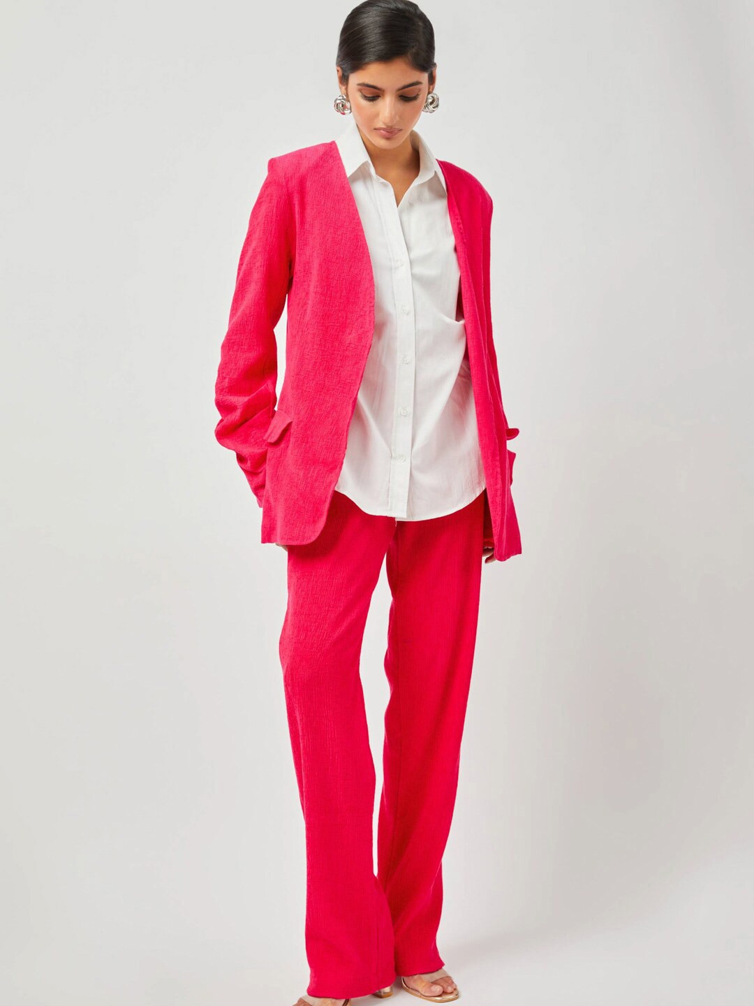 

Contemponari Single-Breasted Formal Suits, Pink