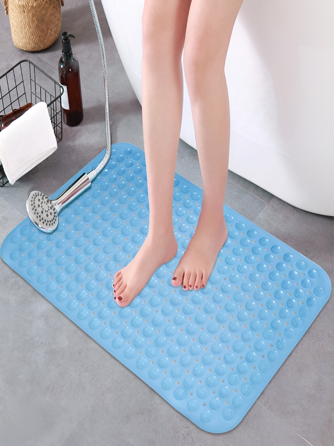 

HOKIPO Blue 2000 GSM Anti-Slip Bath Rug