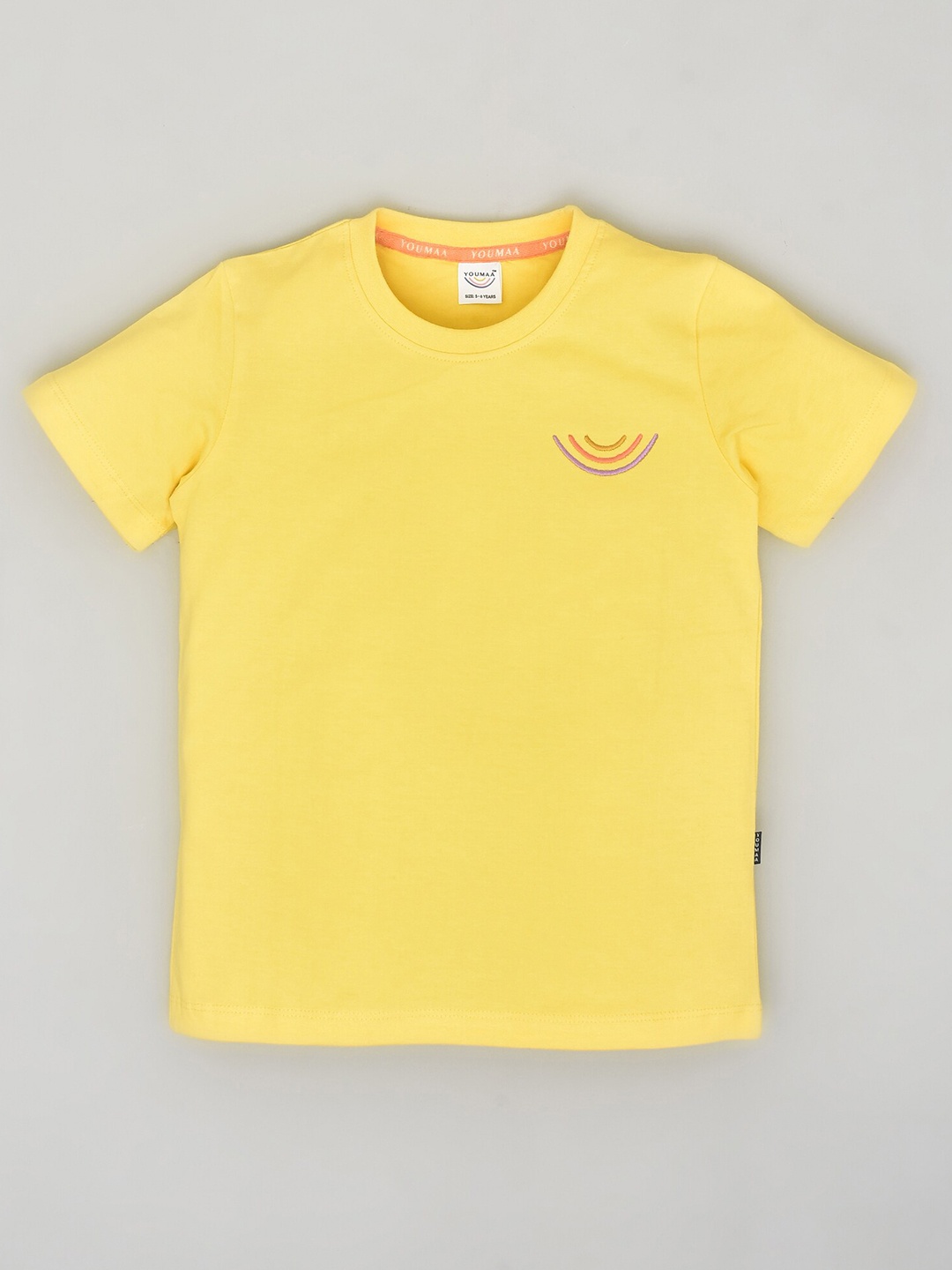 

YOUMAA Boys Pure Cotton T-shirt, Yellow