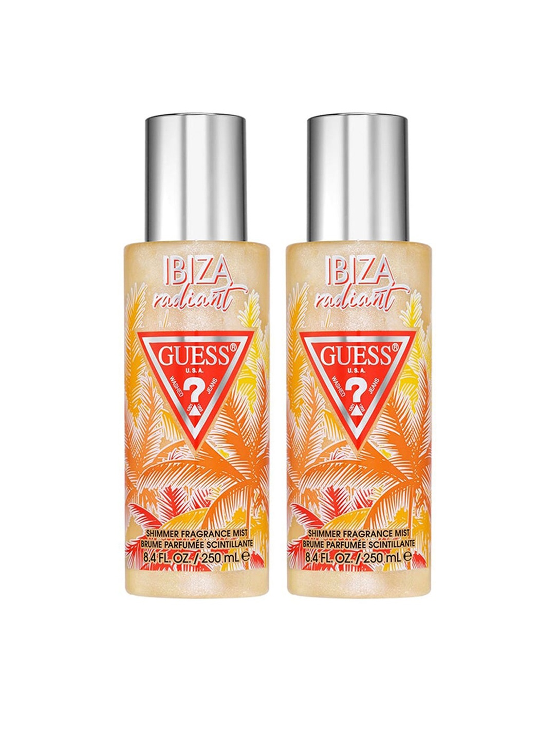 

GUESS Women Destination Set of 2 Ibiza Radiant Shimmer Fragrance Body Mist - 250ml Each, Beige