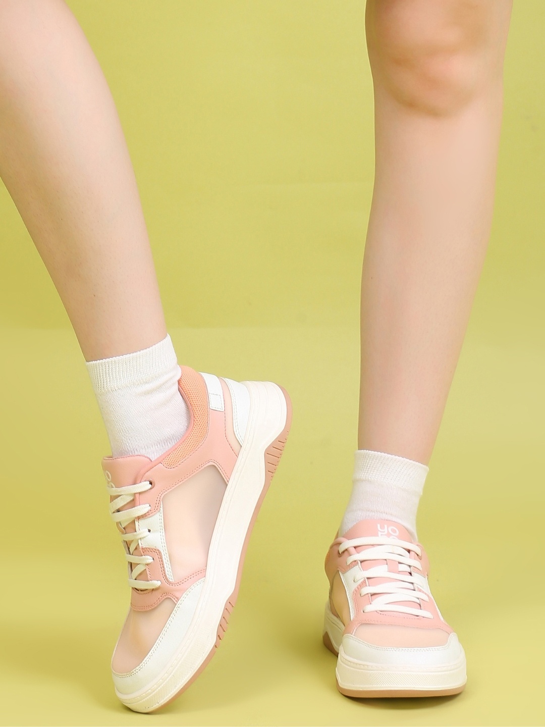 

Yoho Women Firefly Transparent Sneakers, Peach
