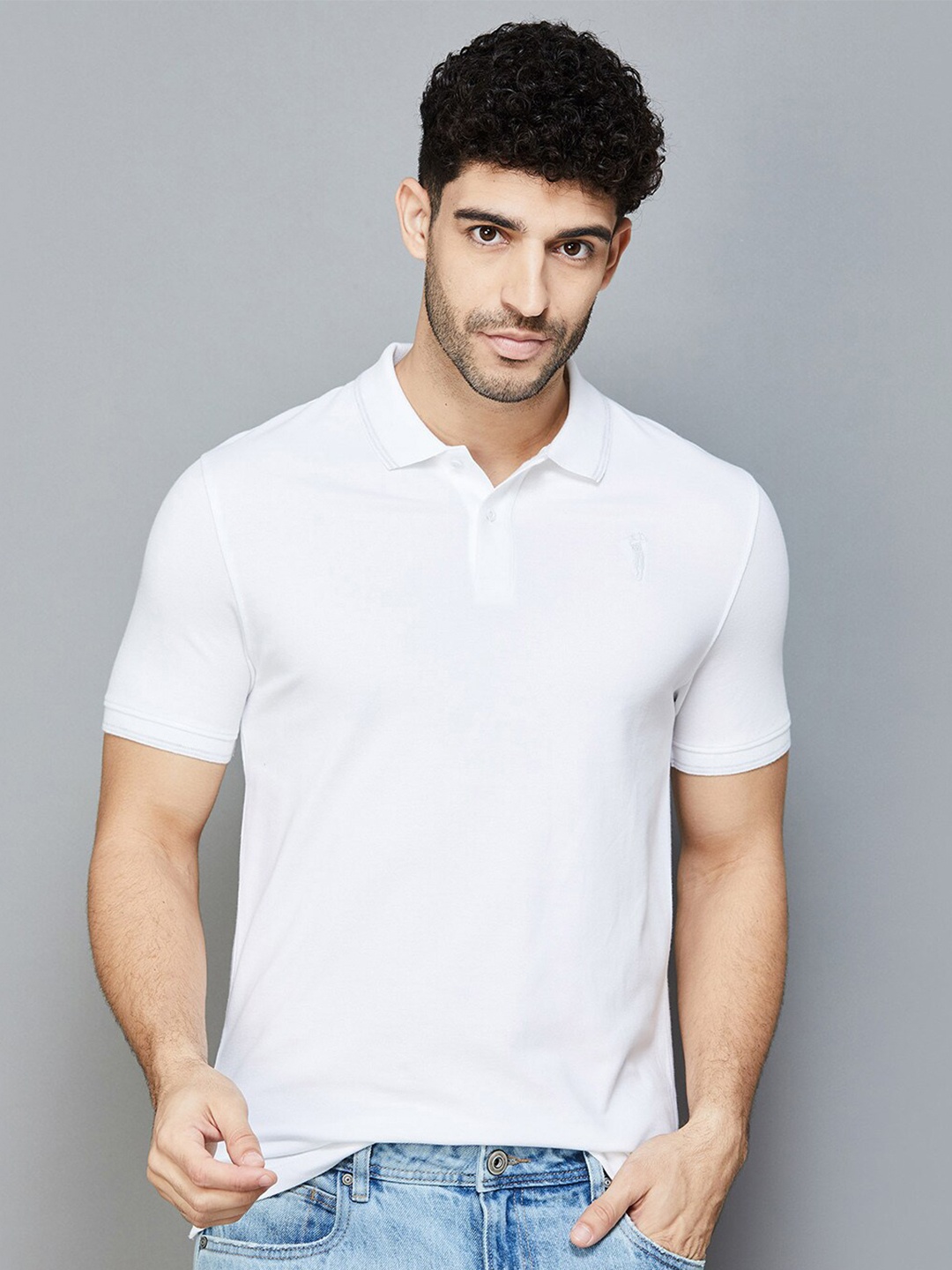 

Bossini Polo Collar Short Sleeves Cotton T-shirt, White