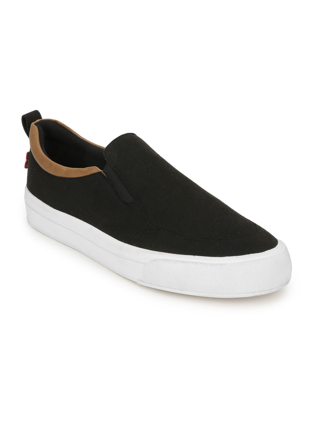 

Levis Men Round Toe Orthotic Friendly Slip-On Sneakers, Black