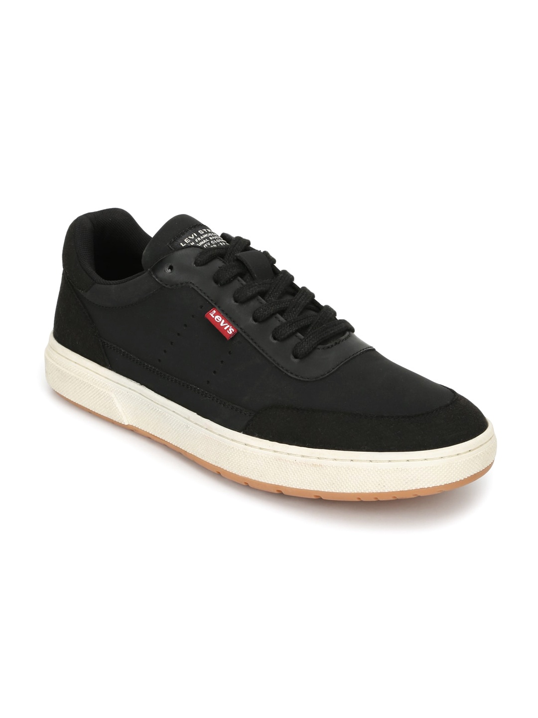 

Levis Men Round Toe Orthotic Friendly Sneakers, Black