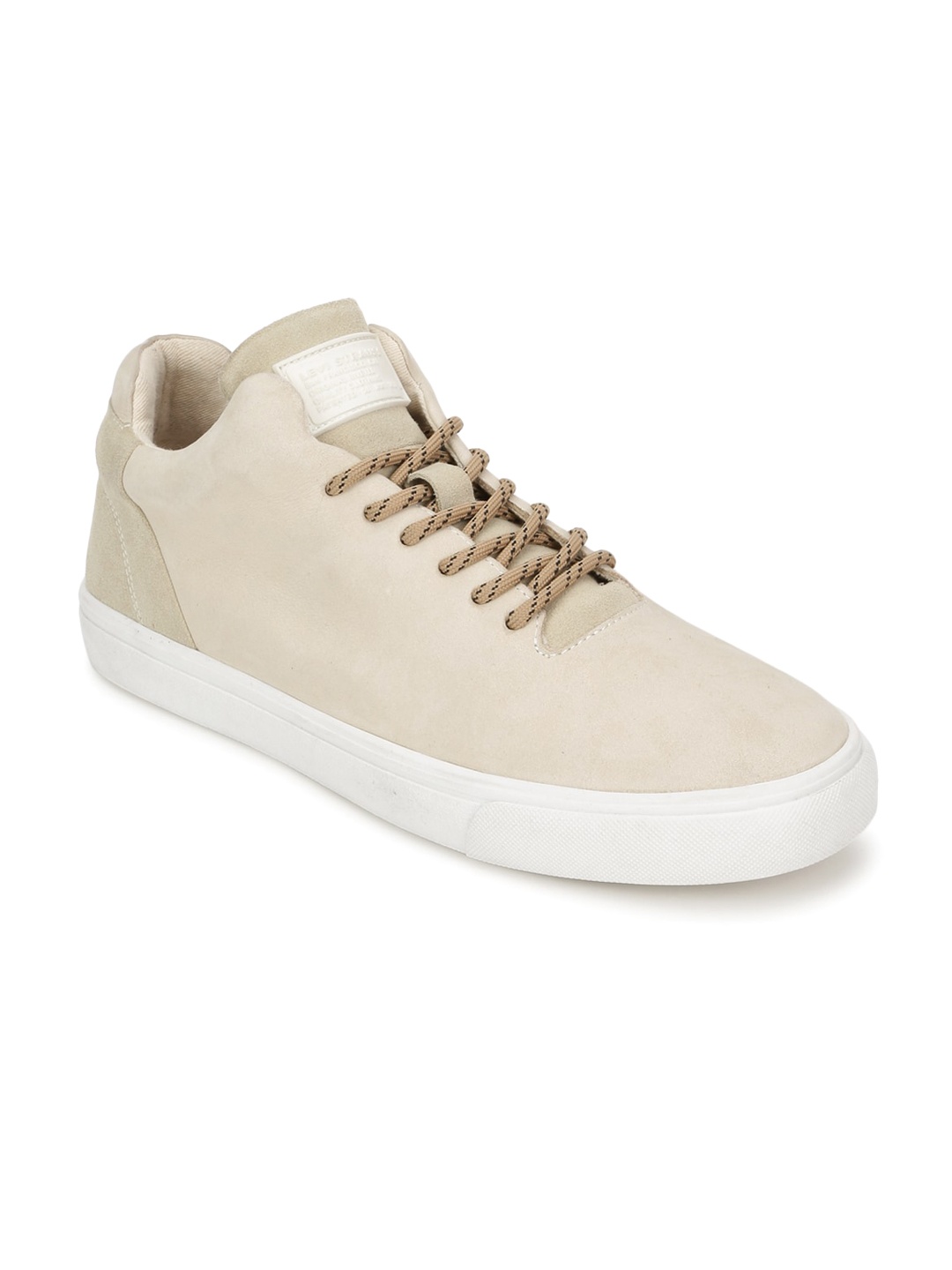 

Levis Men Round Toe Orthotic Friendly Sneakers, Beige