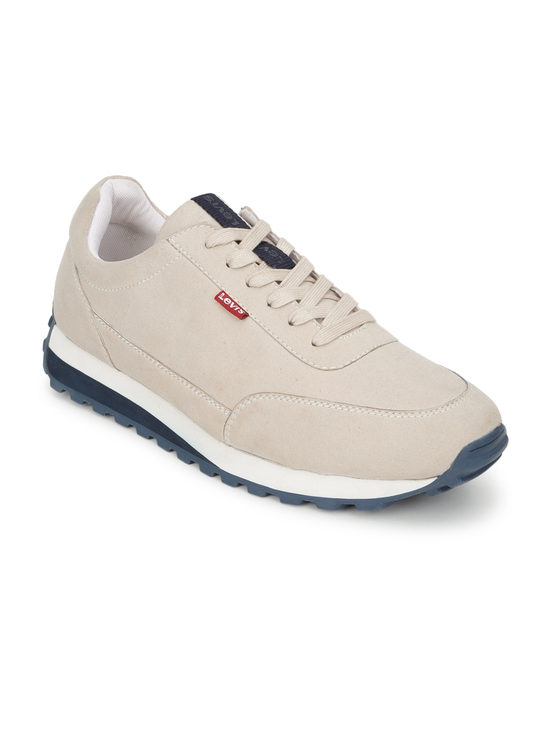 

Levis Men Round Toe Orthotic Friendly Sneakers, Beige