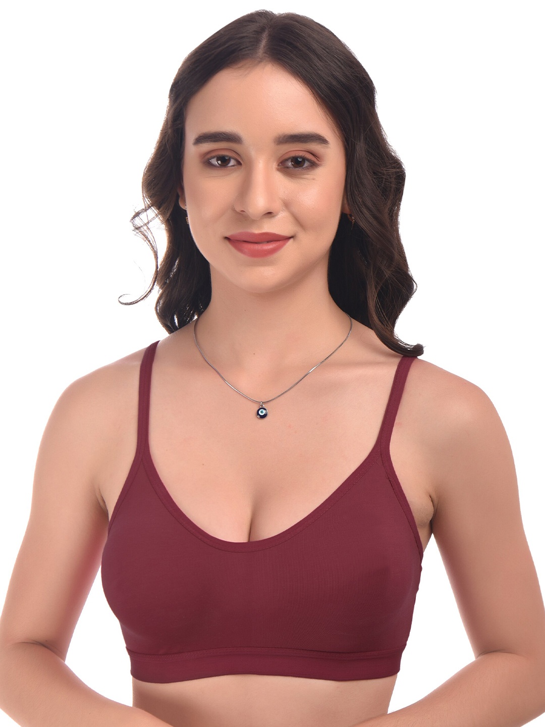 

elina Full Coverage Non Padded Cotton Minimizer Bra With Anti Microbial, Maroon